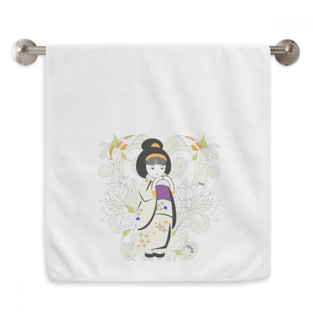 Serviettes débarbouillettes Japon Kimono Motif Fille pour sublimer votre rituel beauté du matin