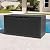 Patiowell 100 Gallon Resin Deck Box, Waterproof Large Outdoor Storage Box with Padlock for Patio Furniture and Garden Tools, Black