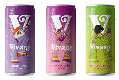 Caixa com 24 Unidades de Vinho (8 Brancos, 8 Rosés, 8 Tintos) Vivant Wines