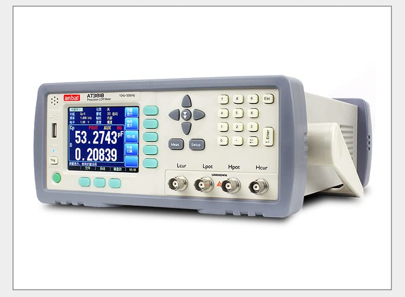 AT3818 Precision LCR Meter 10Hz-300kHz (Resolution 0.001Hz) with -2.5V-+2.5V DC BIAS
