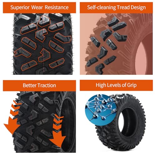 Image of FORERUNNER 25x11-12 ATV Tires, All Terrain TRS (Pack of 2, Tubeless) | FORERUNNER 6PR 25x11-12 ATV UTV Trail Sand Mud Off-Road Tires
