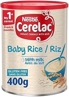 Nestle Cerelac Rice with Milk Infant Cereal, 6 months+, 400g (Pack of 1)