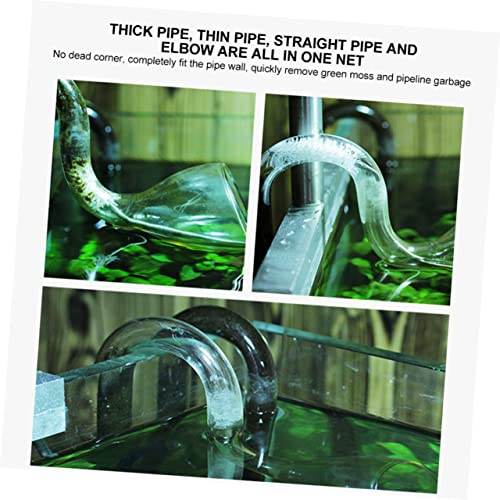 DOITOOL 1 Escova De Limpeza De Primavera Canudos Flexíveis Limpador De Palha Tubo De Drenagem Flexív