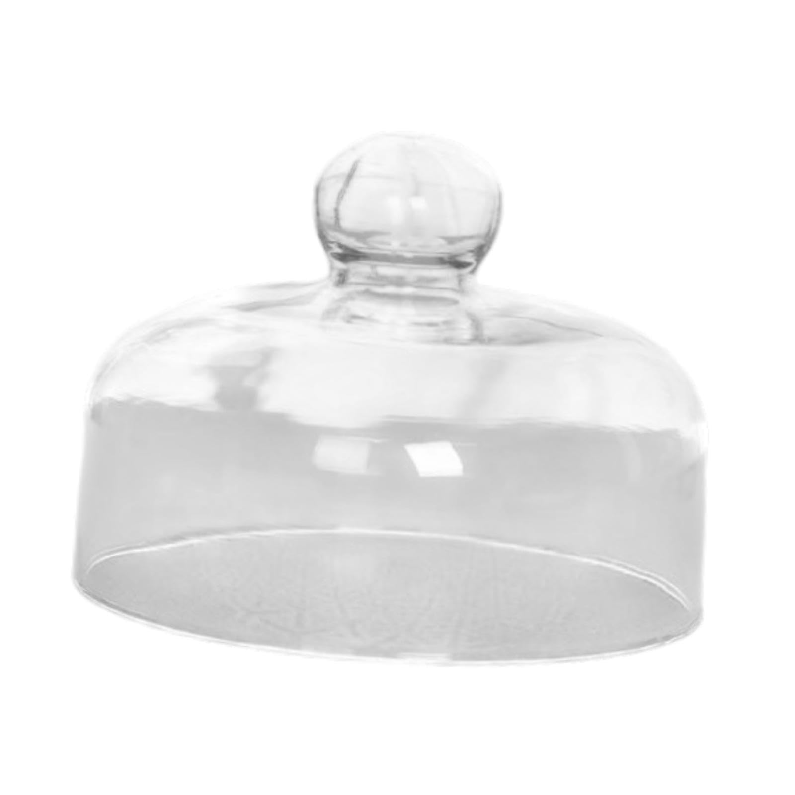 LOVIVER Copertura a cupola per torta trasparente, coperchio per torta, documento decorativo per torta di vetro cupola, copertura alimentare per decorazioni, 17.5x26cm