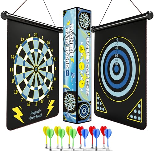 ALREMXUO Magnetic Dart Board for Kids, Teen Boys Gift Ideas
