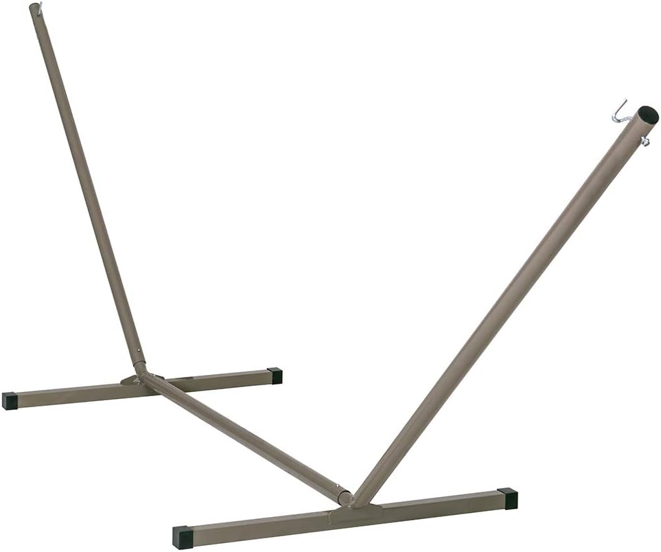 Lazy Daze Hammocks Outdoor 12 Feet Hammock Stand Heavy Duty Coated Steel Tube Frame, for Indoor Porch Patio Garden Backyard Hammocks, 450 Pounds Weight Capacity, Tan