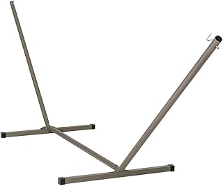Lazy Daze Hammocks Outdoor 12 Feet Hammock Stand Heavy Duty Coated Steel Tube Frame, for Indoor Porch Patio Garden Backyard Hammocks, 450 Pounds Weight Capacity, Tan