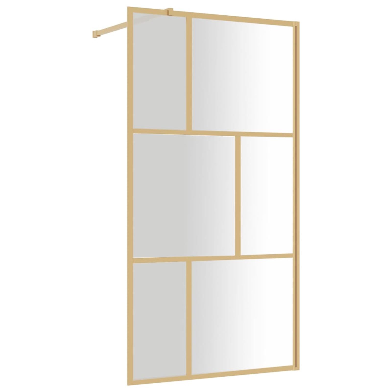 ZEYUAN Parete per Doccia Walk-in Vetro Trasparente ESG 115x195 cm Oro,Parete per Doccia Walk-in,Parete Doccia,Componenti Doccia,Pareti Doccia-154959