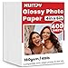 400 Sheets Glossy Photo Paper, 4in x 6in Inkjet Photo Printer Paper, Picture Paper for Photos, Calendars, Brochures, Cards, Menus(180gsm / 48lb)
