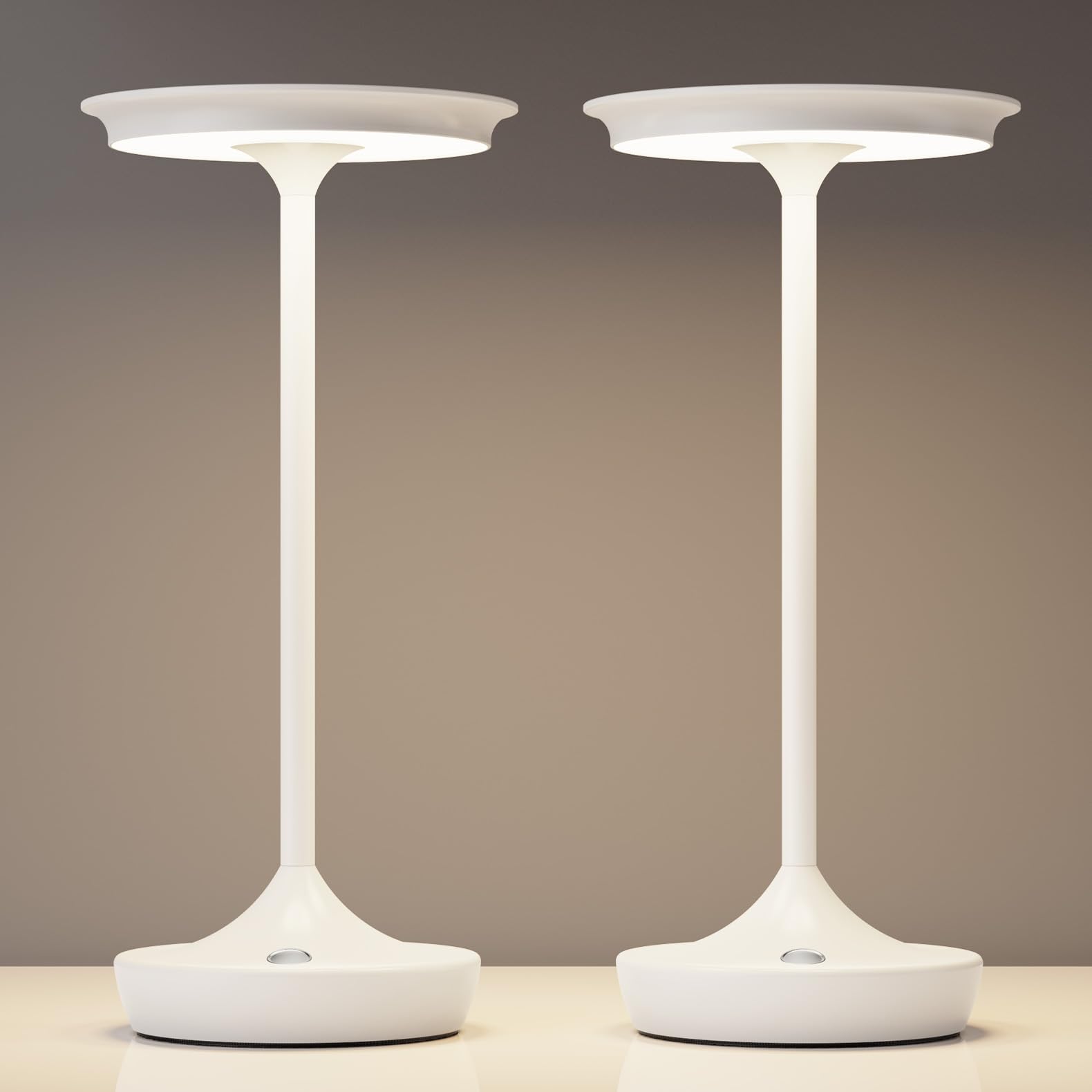 Tpczqj LED Cordless Table Lamp Rechargeable-Portable Battery Operated Lamps, 3 Color Touch Dimming Waterproof Light for Patio/Restaurant/Dining/