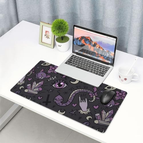Tapis de souris extra large antidérapant et épais violet noir - 6