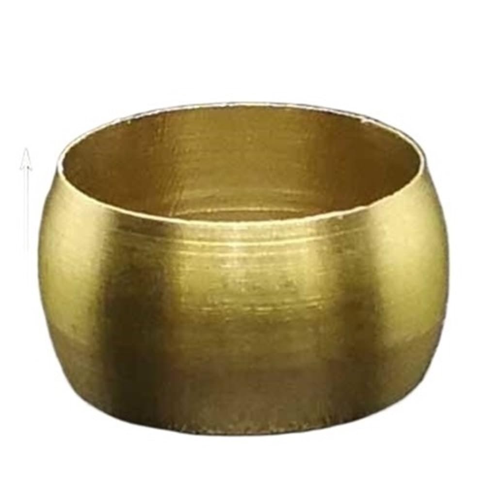 Ferrule Pipe Adapter 10pcs Brass Pipe Fitting Ferrules, OD 3 10 16mm Compression Sleeve Seal Ring, Tube Ferrule(10.2mm)