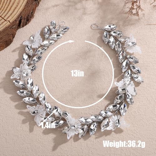 Accesorios para el pelo de boda tipo diadema de mariposa y cristales 5