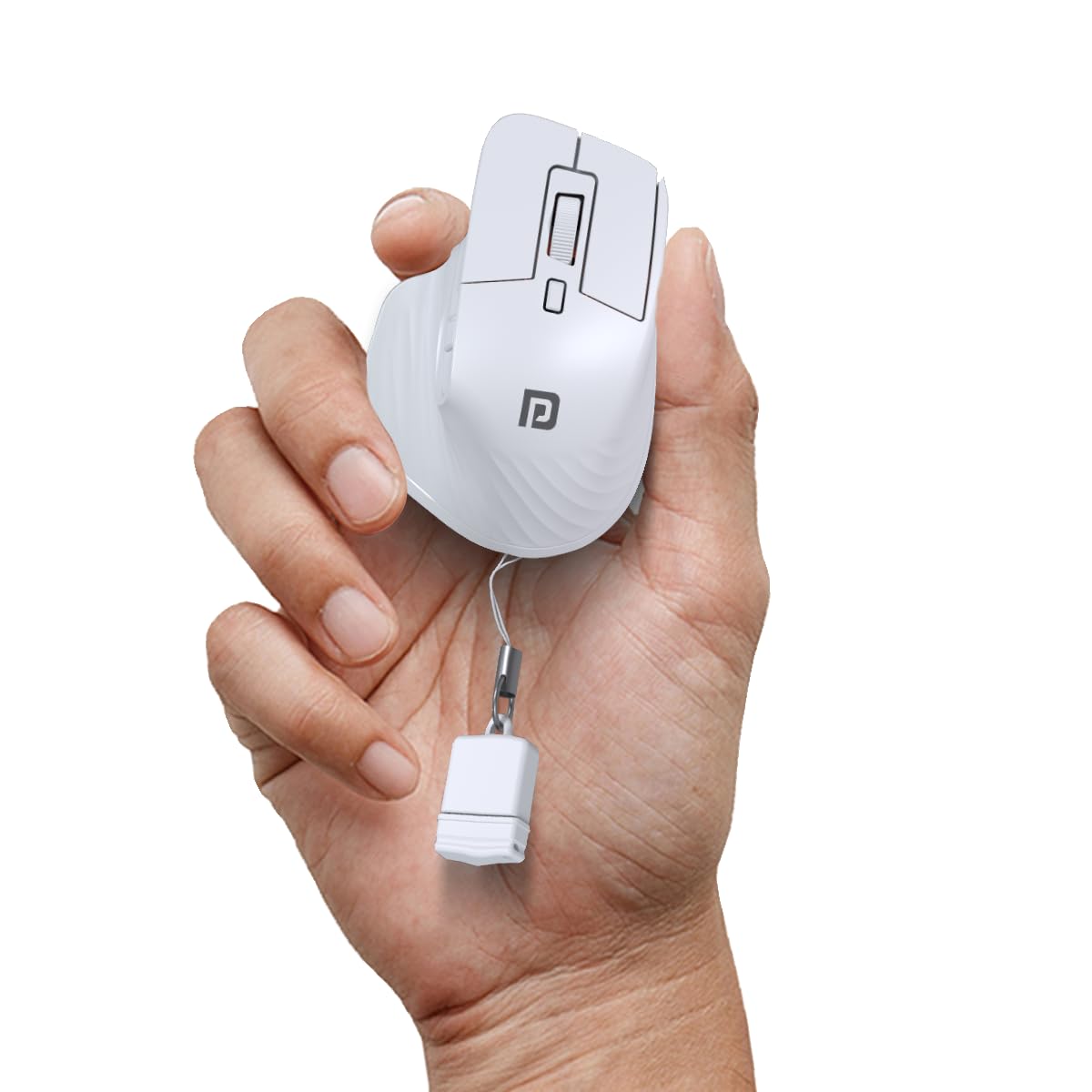 Portronics Toad Mino Rechargeable Bluetooth Mouse with Small Compact Size, Dual Wireless (Bluetooth + 2.4 GHz), Multi-Device Pair, Adjustable Sensitivity, for Laptop, PC, Tablet, Smartphone (White)-picture-18