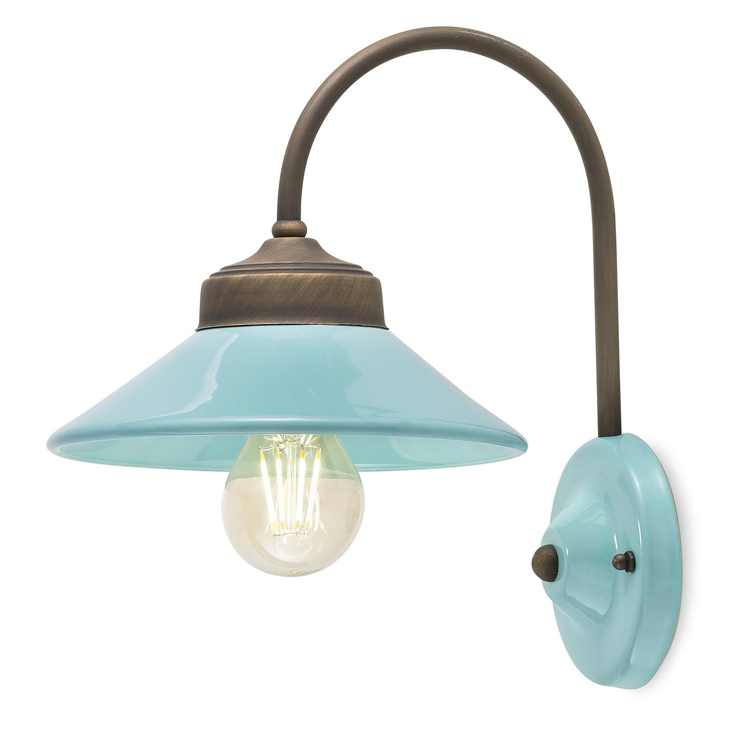 Aplique C1630 Colors azul ferroluz de 1 luz, lámpara de pared moderna para salón y recibidor 4