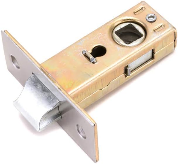 Reversible Tubular Latch Door Mortice Catch Bolt Screws Handle Silent Internal Easy Install Square Spindle for Toilet Bedroom Door Flat 40mm