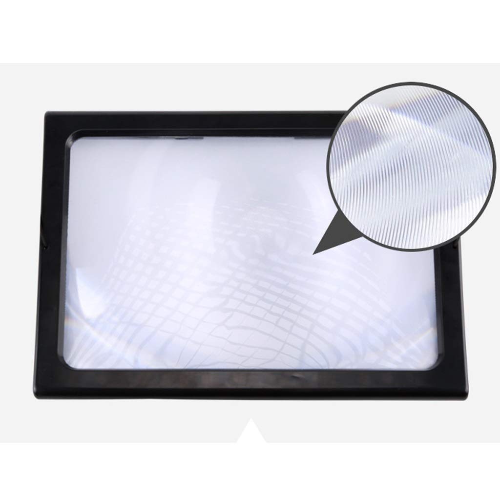 Loupe De Lecture LED Mains Libres - Grossissement 3X, 4 Lumières LED - Format A4 Pleine Page Pour Personnes âgées
