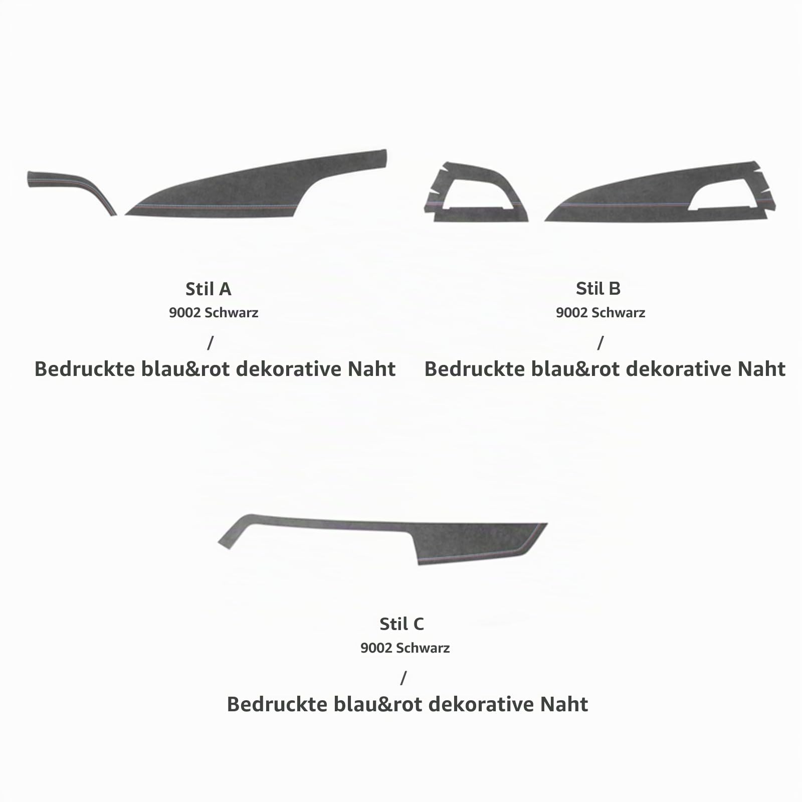 BETTERHUMZ Auto-Armaturenbrett-Abdeckung, kompatibel mit BMW F22 F20 F23 M235i M240i 228i 116i 218i 220i 118i 125i 225i 2012-2019 für Alcantara Mittelkonsole Aufkleber Innenzubehör (C, Normal)