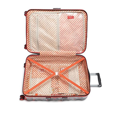 Image of uppercase JFK Plus Trolley Bag Set of 3 (S+M+L) Cabin & Check-in Trolley Bag | Hardsided Printed Luggage | TSA Lock | 8 Wheel Suitcase for Men & Women | 2000 Days Warranty (Black)