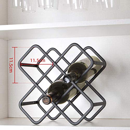 Soporte de mesa para 8 botellas en acero carbon miniatura 3
