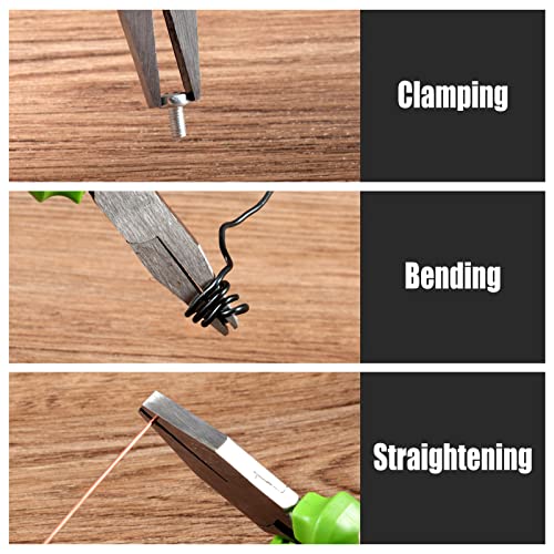Image of 5 Inch Flat Nose Plier Smooth Jaw Flat Nose Duck Bill Pliers with Spring Jewelry Making Wire Bending Warpping Shaping Handcraft Making Repair Tool