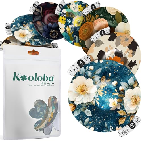 20pcs Adhesive Patches for Libre 3 Waterproof Sensor Covers for CGM Pre-Cut Backing with Easy-Peel Tab for 10-14 DaysFull Cover No Glue in Center Bloomare