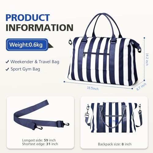 Image of TOPBAG Travel Duffle Bag, Waterproof Weekender Carry On Tote Bags for Women, Sport Gym Bag for Men, Hospital Bag for Labor and Delivery, Overnight Luggage Bag with Trolley Sleeve Coral Pink