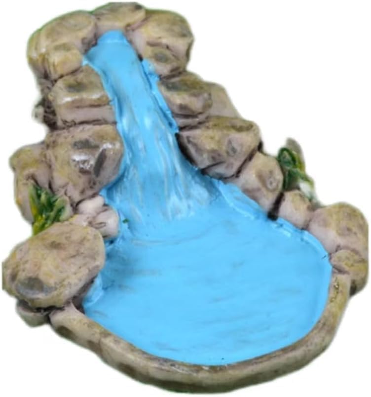 Wyjuan 1Pc Mini Blue Water Pool Fairy Garden Lawn Ornament Outdoor Statues for Mountain DIY Decor Craft Decorative Accessories Dollhouse Fairy Plant Bonsai