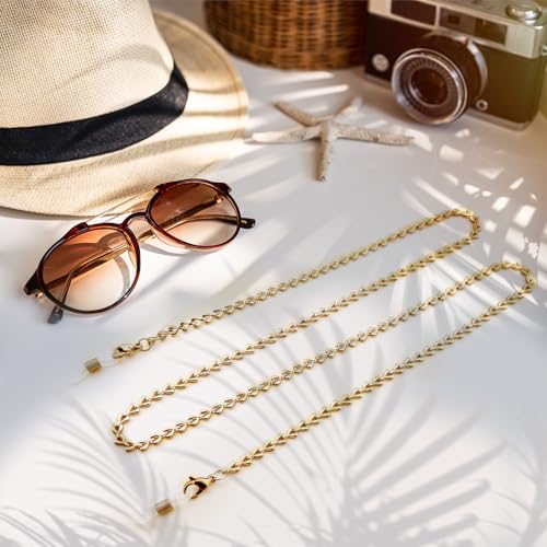 Image of Eyeglass Chain for Women Stylish,Stainless Steel Glasses Strap for Men Women,Eye Glasses Holders Around Neck