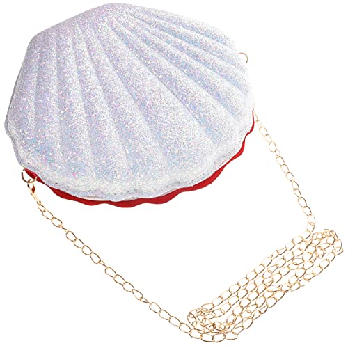 SOIMISS Frauen Mädchen Glitter Pailletten Muschel Kreuz- Körper Tasche Kette Schulter Taschen Mini Perle Shell Handtasche Abend Kupplung Handtasche Cover