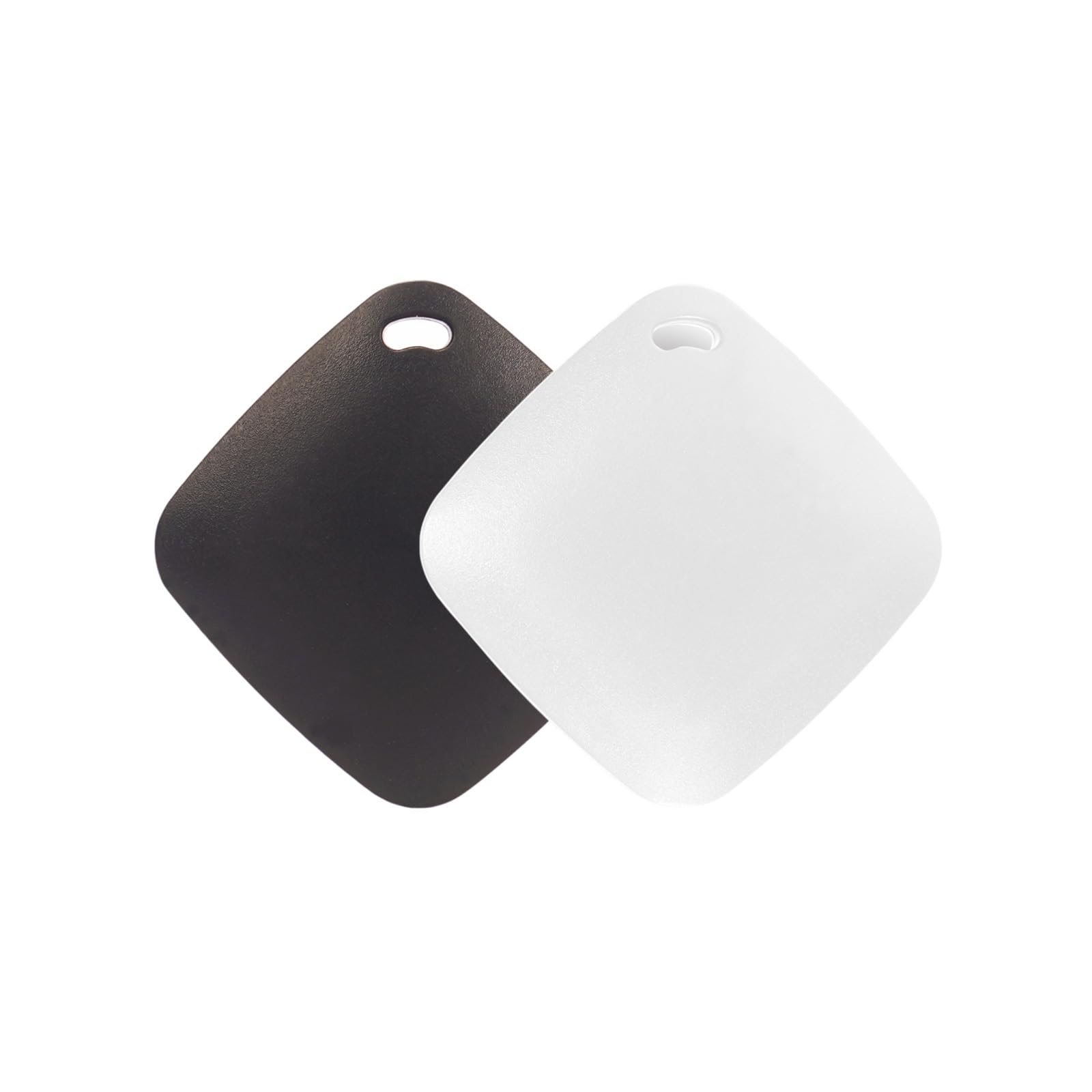 Smart Air Tag Black Bag Tracker for Apple Find My (iOS Only) Locator Item Finder for Keys, Wallet, Backpack, Luggages. (Not for Android Devices) (Black&White 2Pack)