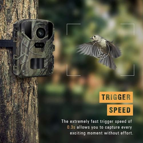 Yunseity 4K 50MP Trail Camera, Night Vision Game Camera 0.3s Motion Activated, IP65 Waterproof Rechargeable Hunting Camera 65FT Distance, Video & Photo, for Wildlife Monitoring