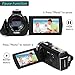 Video Camera Camcorder,Actinow Digital Camera Recorder with Microphone HD 1080P 24MP 16X Digital Zoom 3.0 Inch LCD 270 Degrees Rotatable Screen YouTube Vlogging Camera with Remote Control,2 Batteries, Black