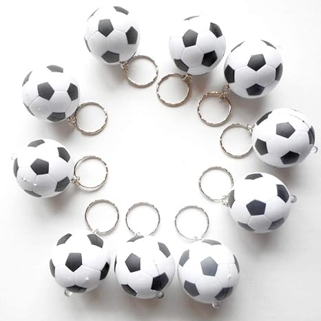 Amazon 処分品アウトレット サッカーボール型キーホルダー 白黒１０個セット アニメ 萌えグッズ 通販