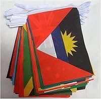 Vista 111 de Guatemala 19.7 ft BUNTING Flag 20 banderas 9'' x 6'' - Banderas de cuerda guatemalteca 5.9 x 8.3 in - AZ FLAG