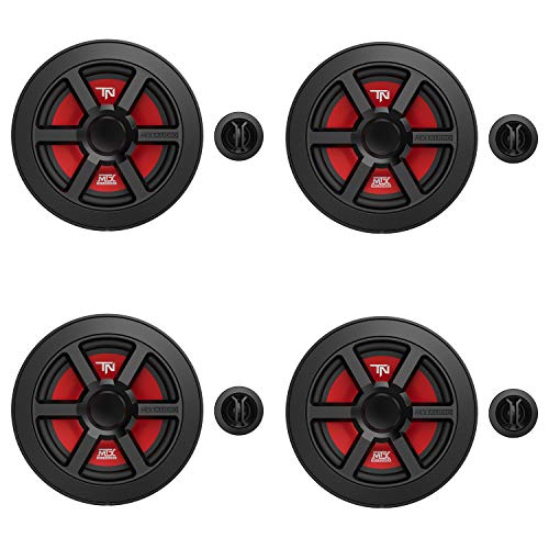 MTX Terminator 6.5 Inch Woofer Cone Component Speaker Pair with 45 Watt RMS (4 Pack)