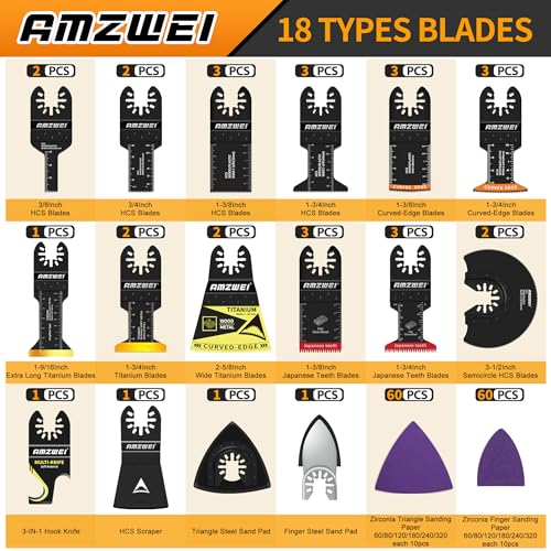 AMZWEI 153PCS Upgraded Blade Kit