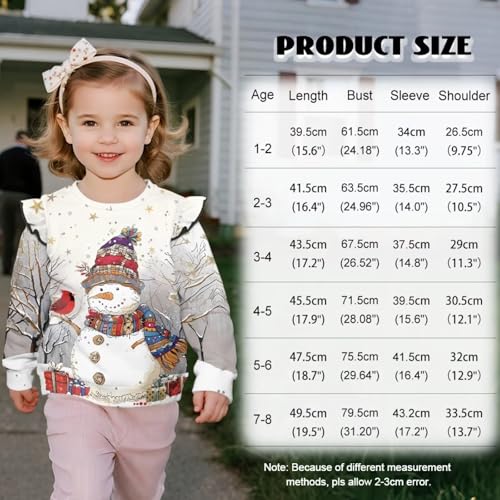 Sweat-shirt de Noël filles pull manches longues molletonné et doux imprimé premium - 6