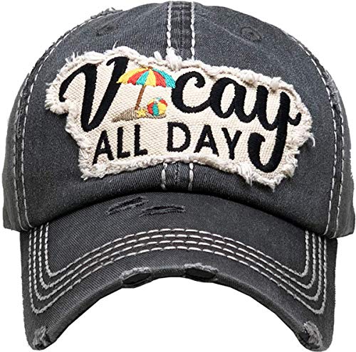 Image of Funky Junque Womens Baseball Cap Distressed Vintage Unconstructed Embroidered Dad Hat