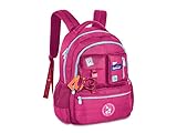 Mochila Luluca Costa Feminina Grande Notebook Bolsos Juvenil (Rosa)