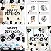 Black Silver Happy Birthday balloons Party Decoration Supplies, Birthday banner, Confetti Balloons, Latex balloons, Tablecloth, Cupcake Toppers, Hanging Swirls, Foil Curtains for All Gender