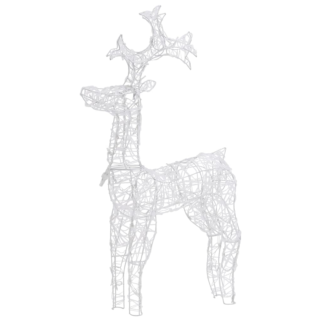LED Rentier Weihnachtsdekoration, 90 Lichter, Acryl Leuchtfigur für Garten und Haus, 100 cm Höhe, Warmweiß
