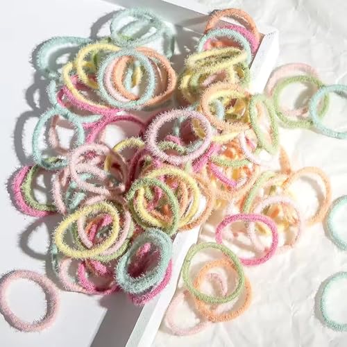Image of GITGRNTH Soft Cotton Hair Ties for Women - No Damage Elastic Hair Bands - Durable Rubber Band for Women - Ideal Ponytail Holders - Comfortable Hair Accessories - Gentle on All Hair Types - Perfect for Thick and Thin Hair - Scrunches for Women - Kids Hair Rubber Band