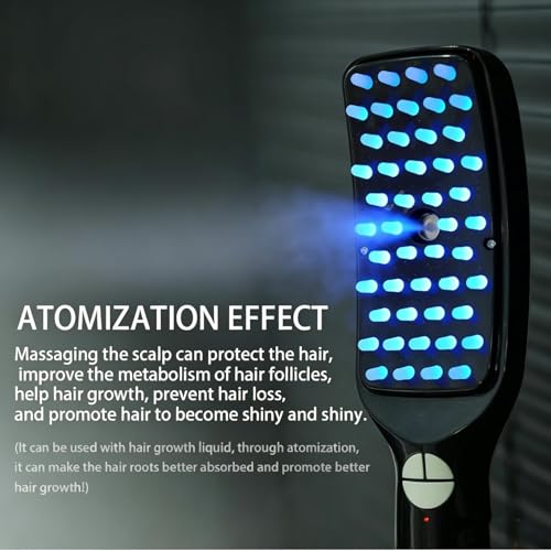 Peine de masaje de vapor con sistema de infusión de humedad y función antiencrespamiento 6