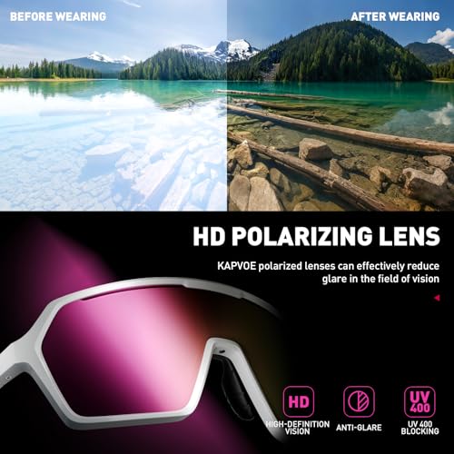 SCVCN Polarized Baseball Sunglasses for Men Women Small Face Cycling Fishing Bike Sports Sunglasses UV400 Protection — view 3
