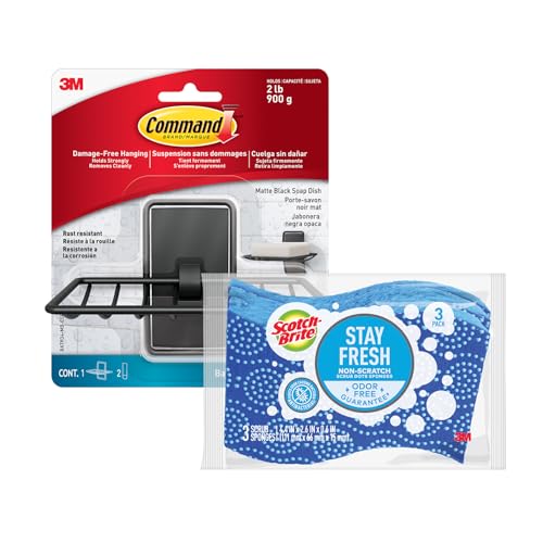 Image of Scotch-Brite Stay Fresh Sponge & Command Storage Bundle