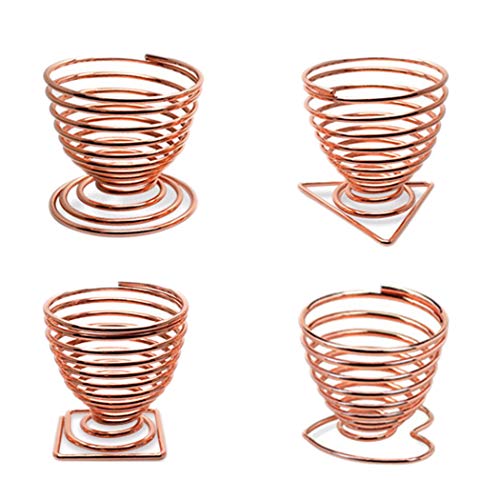 Nurbo Pack of 4 Rose Gold Beauty Blend Sponge Holder Drying Rack Egg Powder Puff Stand Support