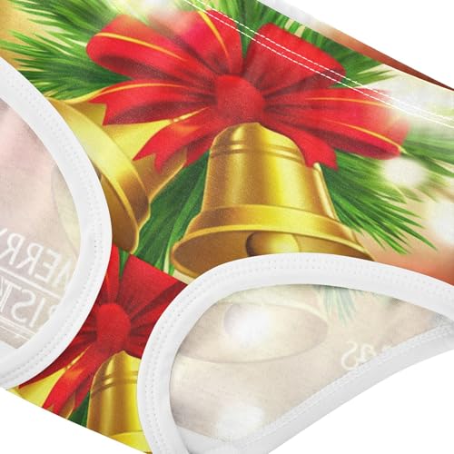 Girls Underwear Toddlers 2t Cotton Cute Panties Girl Flower Briefs Kids Undies Christmas Golden Bells Snowflakes4