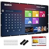 JKJOO Projector Screen 120 Inch 16:9 HD 4K Foldable Crease-Resistant Projection Screen Portable Movie Screens for Projectors Outdoor/Home Theater Support Front Rear Projection