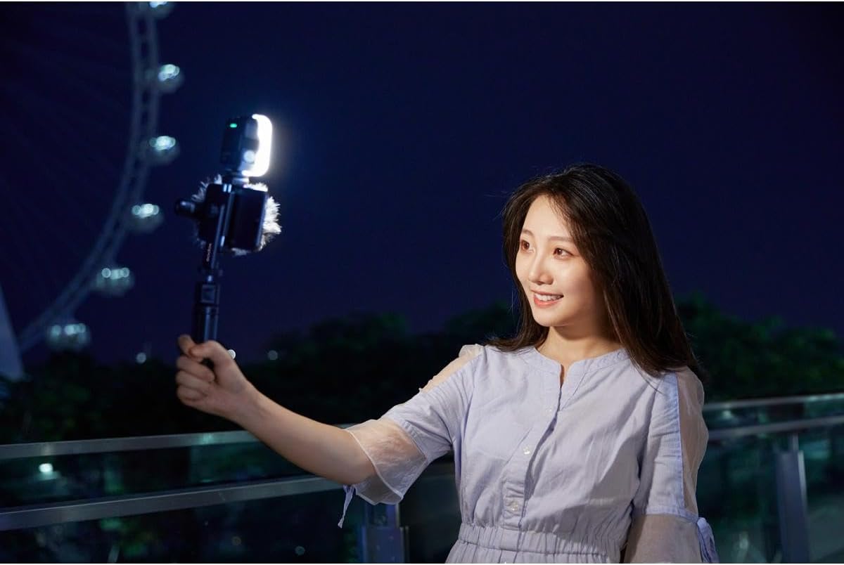 Godox Vlogging Kit with 3.5mm Universal Edition LED6Bi Bi-Color LED Video Light, Compact Size, and USB-C Connection